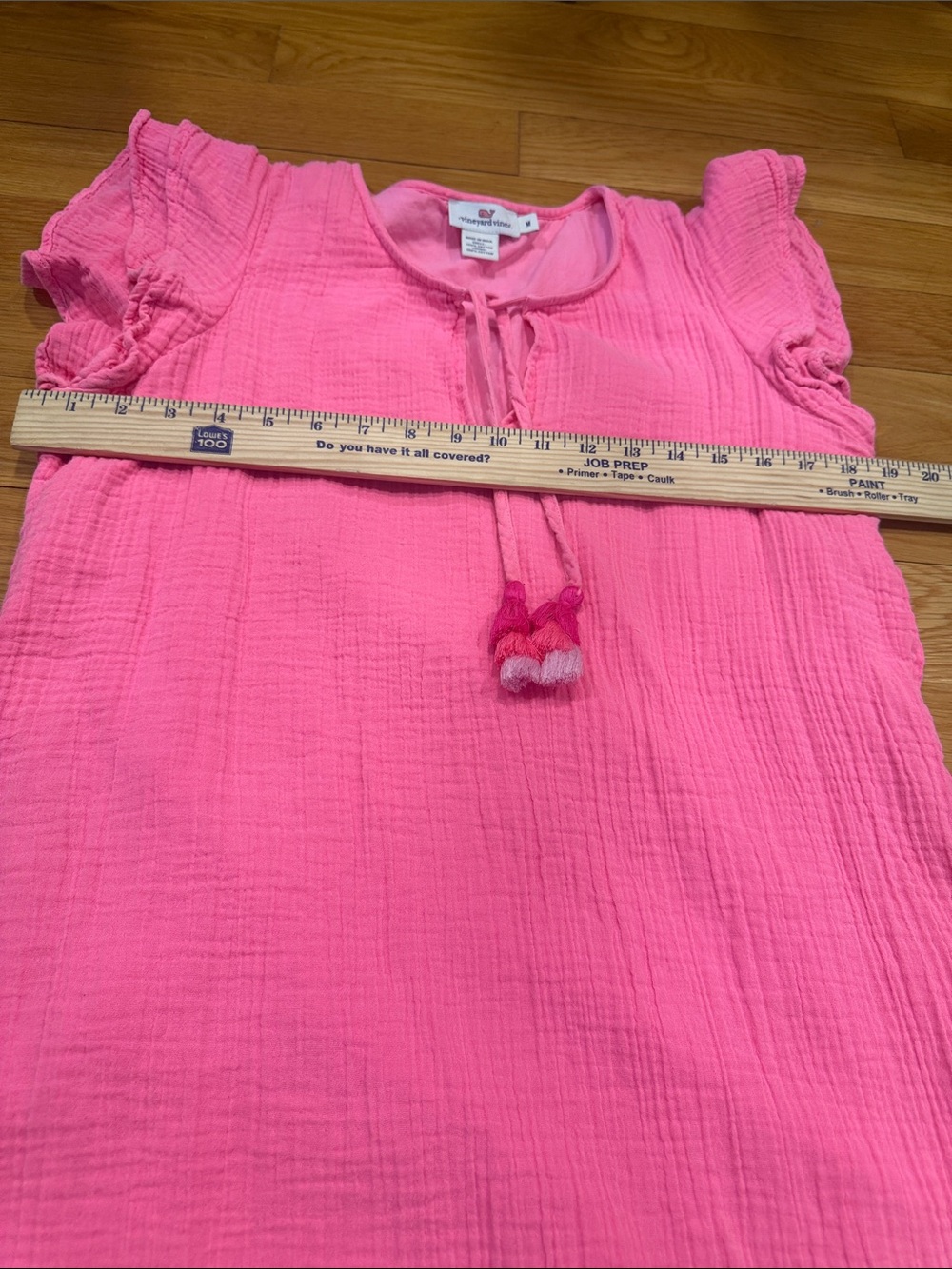 Vineyard vine pink dress with tassels size medium. - Picture 2 of 7